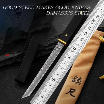 Новый нож для фруктов из дамасской стали Steel VG10, уличный нож, Нож для поедания мяса, Монгольский нож из коллекции Play Gift