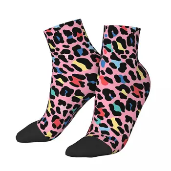 Носки Rainbow Leopard От Elebea, тренажерный зал, 3D-принт, носки до середины икры для мальчиков и девочек