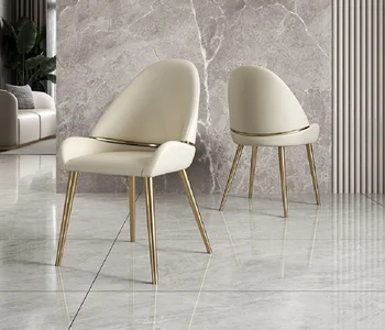 Обеденные стулья класса люкс и минимализм, домашние стулья со спинкой, итальянские стулья для ресторанов высокого класса, повседневные стулья для макияжа
