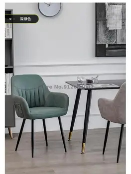 Обеденный стол и спинка стула из скандинавской ткани, стул для домашней косметики, письменный стол, стул для ресторана, обеденный стол и стул для ногтей