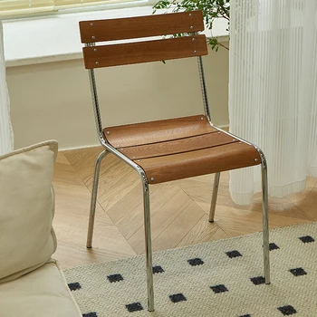 Обеденный стул в скандинавском индустриальном стиле, кухня, офис, Салон, дом, Ретро-стул со спинкой, простое кафе, мебель для отдыха Sillas WKDC