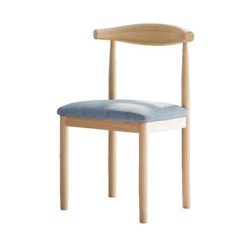 Обеденный стул из хлопка и пеньки, спинка табурета, Столы и стулья Простота, современная мебель для дома, Мягкая поверхность, Комплект сидений.