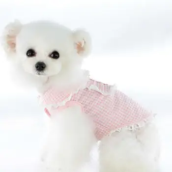 Одежда для домашних собак, привлекающая внимание, Очаровательное украшение, Летняя одежда для четвероногих собак, рубашки для собак с круглым вырезом