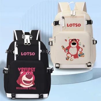 Оксфордский школьный рюкзак серии Disney Lotso для мальчиков и девочек, учащихся начальной школы, модный рюкзак большой емкости, многофункциональная сумка