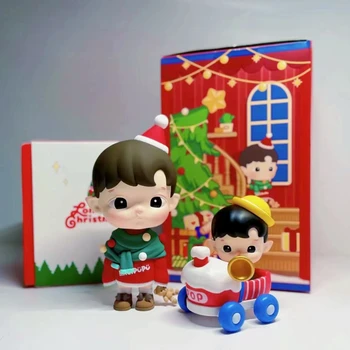 Оригинальная фигурка Popmart Hacipupu Cute Boy HACI Merry Christmas Decoration Дизайнерские игрушки Рождественский подарок дополнительного размера Relax Healing
