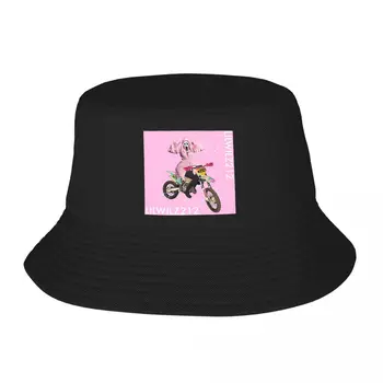 Официальный мерч Lilwilz212 Специальное издание Розовой широкополой шляпы Панама Детские шляпы Боб Крутые рыбацкие шляпы Рыболовные унисекс кепки