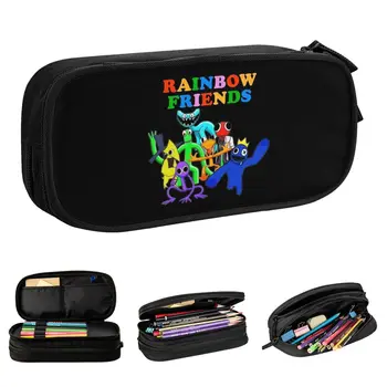 Пенал Rainbow Friends, креативная игра, красочная сумка для ручек, студенческие школьные принадлежности большой емкости, пеналы на молнии