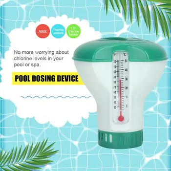 Плавающий дозатор хлора для бассейна с термометром Автоматический насос-аппликатор для дезинфекции Аксессуары для бассейна