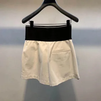 Повседневные шорты с буквами на резинке, юбка высокого качества 2023ss, новые женские шорты, дизайнерская резинка с высокой талией