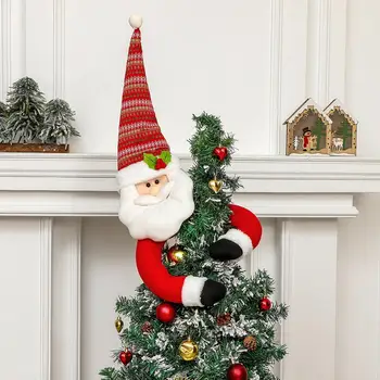 Подвеска Санта-Клауса, милая Рождественская подвеска, Праздничные украшения для Рождественской елки, Плюшевые куклы Санта-Клауса, снеговик с длинной рукой для
