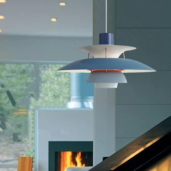 Подвесной светильник AiPaiTe в скандинавском стиле PH5, дизайн летающей тарелки, спальня типа 