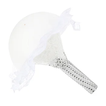 Подставка для искусственного цветка с белой кружевной отделкой, Пластиковый банкетный каскадный букет невесты