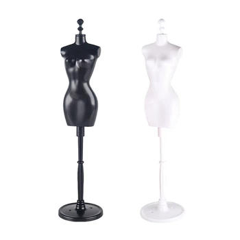 Подставка для мини-кукол Модели с держателями для одежды Пластиковая вешалка для одежды Идеально подходит для самостоятельного одевания и демонстрации 264F