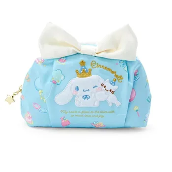 Прекрасная сумочка с плюшевой вышивкой Cinnamoroll, Мультяшная сумка для хранения Cinnamoroll большой емкости, Забавные подарки для детей