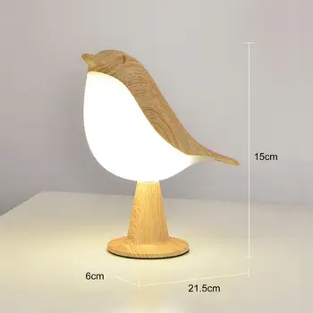 Прикроватная лампа, креативная светодиодная птичья лампа с регулируемой яркостью, Регулируемая цветовая температура, ночник без мерцания для украшения спальни