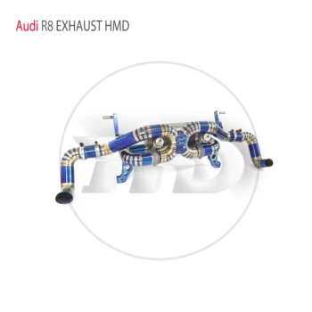 Производительность выхлопной системы из титанового сплава HMD Catback для Audi R8 Автомодификация клапана глушителя с одним или двумя выходами