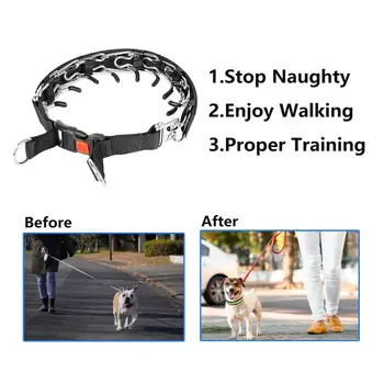 Простой в использовании ошейник для домашних животных Эффективные Безопасные ошейники для дрессировки собак от мала до велика с быстроразъемной пряжкой Регулируемый фиксатор с зубцами