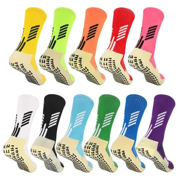 Противоскользящие спортивные носки для футбола Для взрослых, Нескользящие детские носки для футбола, баскетбола, Хоккея, Унисекс