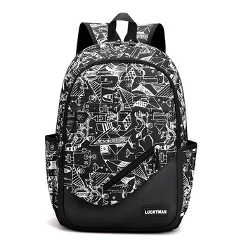 Противоугонный рюкзак для ноутбука, сумка для мужчин15.6, Городской мужской рюкзак с принтом Mochila, черные винтажные школьные женские рюкзаки для путешествий