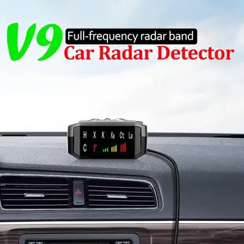 Радар-детектор V9 Автомобильный контроль скорости голосовое оповещение Предупреждение Английский русский
