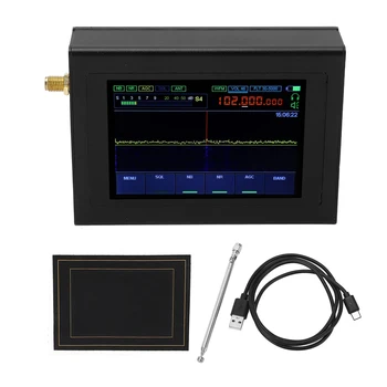 Радиоприемник с мощным фильтром переменной ширины DSP SDR, радиоприемник с сенсорным IPS экраном 3,5 дюйма с антенной для промышленного использования