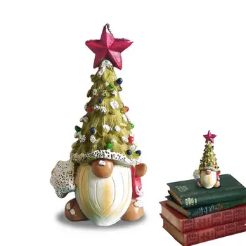 Рождественская фигурка гнома из смолы, декоративная миниатюрная статуэтка, украшение для рождественской новогодней вечеринки
