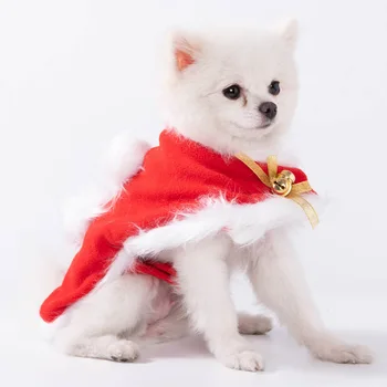 Рождественские костюмы для домашних животных, костюмы для собак, нагрудники для кошек, шляпы, плащи, забавная и милая уличная одежда для фотосъемки косплея