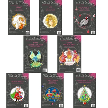 Рождественские марки с изображением животных, изготовление открыток, штампы для скрапбукинга, штампы для тиснения металла, принадлежности для рукоделия
