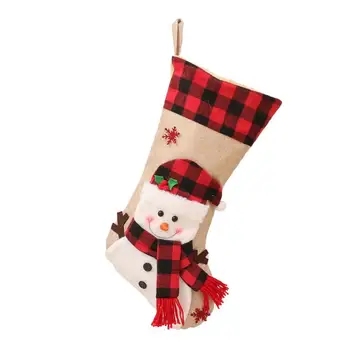 Рождественский декор Праздничные Рождественские чулки, очаровательный снеговик, Санта-Клаус, носки, подарки для детей, украшения для Рождественской елки