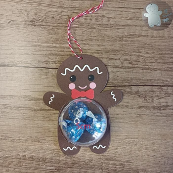 Рождественский пряничный держатель для конфет для мальчиков и девочек, режущая матрица для рождественской открытки