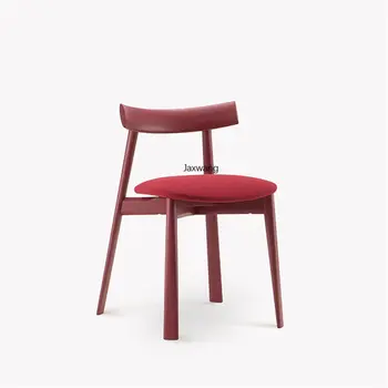 Роскошный Кожаный обеденный стул Simple Ins, Персонализированные обеденные стулья для кухни, Европейская дизайнерская мебель для дома из массива дерева GM