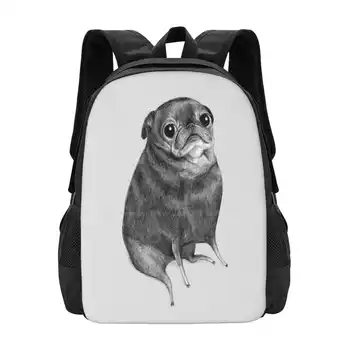 Рюкзак Sweet Black Pug, модные сумки, Рюкзак Sweet Black Pugs, Милый карандаш с иллюстрациями Каваи, Потрясающий Тощий, пухлый, толстый, Старый