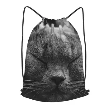 Рюкзак на шнурке Sleepy Cat для мужчин, спортивная сумка для занятий в тренажерном зале, рюкзак для занятий йогой, рюкзак для женщин
