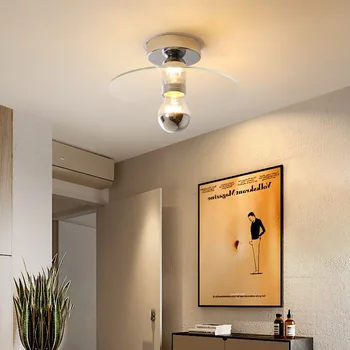 Светлый Роскошный Персонализированный светильник для прихожей, домашнего гардероба, коридора, кабинета и спальни, Светодиодный Хромированный потолок