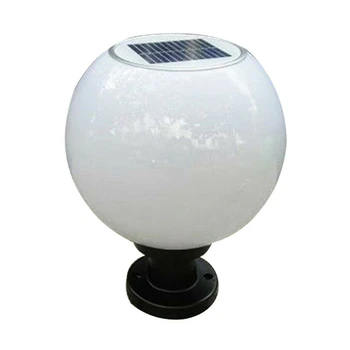 Светодиодная 200-миллиметровая солнечная настенная лампа на открытом воздухе, круглый шар, круглый свет, дорожный светильник