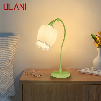 Светодиодная настольная лампа ULANI Nordic Креативное настольное освещение из зеленого стекла Современный декор для дома, гостиной, спальни, прикроватной тумбочки
