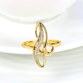 Сдержанное модное кольцо Huitan для женской церемонии помолвки, аксессуары с ярким цирконием, Выдалбливающий дизайн, Ювелирный подарок