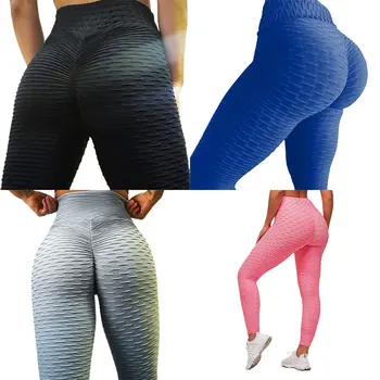 Сексуальные штаны для йоги, спортивные леггинсы для фитнеса, жаккардовые спортивные леггинсы, женские брюки для бега, обтягивающие спортивные брюки для йоги с высокой талией,