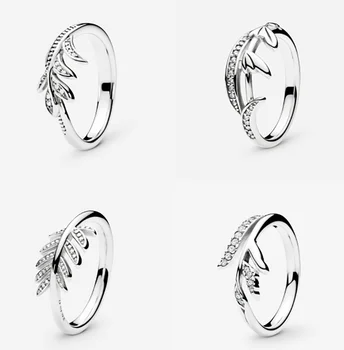 Серебро S925 пробы, Серебряное кольцо Pandora Arrow of Fate с детальной визуализацией перьев