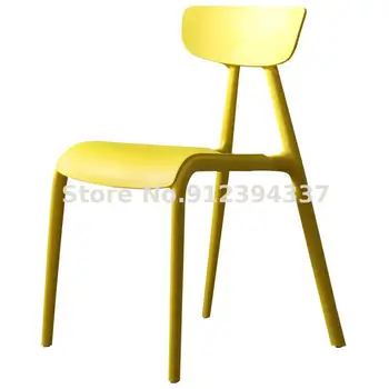 Скандинавский дизайнерский обеденный стул со спинкой, простая современная пластиковая домашняя сетка, детский стул для магазина чая с молоком знаменитостей ins