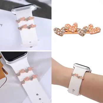Сменный ремешок для часов с бриллиантами, украшение для браслета, Подвески, Декоративное кольцо для смарт-ремешка Samsung Huawei Amazfit Band