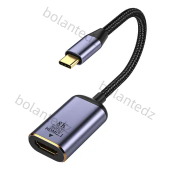Совместимый с Type C к HDMI кабель 2.1 USB C к кабелю HD 8K при 30 Гц 4K при 120 Гц 48 Гбит / с для кабеля Thunderbolt 3 HDR 4: 4: 4 для MacBook