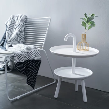 Современные пластиковые диванные приставные столики, легкий Приставной столик для гостиной, балкон, Креативный уголок, Съемная Круглая мебель Mesa Centro