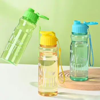 Спортивная бутылка Прозрачная, легко моющаяся, герметичная Чашка для воды для спортивных напитков с ремешком для ежедневного использования