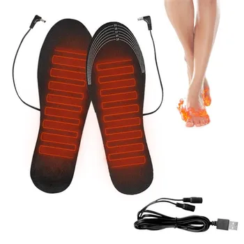 Стельки для обуви с USB-подогревом, коврик для теплых носков, Стельки с электрическим подогревом, Моющиеся теплые термостельки Унисекс