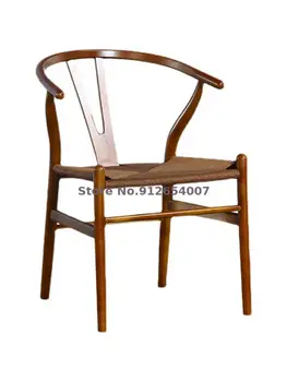 Стул из массива дерева, бытовой обеденный стул, стул Taishi, Новый китайский деревянный стул со спинкой, стул y, стул для чая, кресло