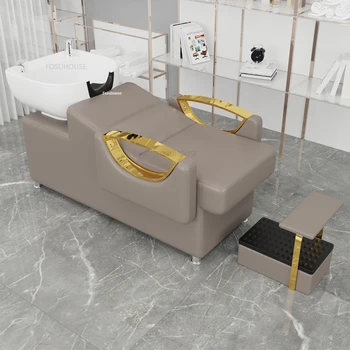 Стулья для мытья шампуней в салоне красоты Легкая роскошная салонная мебель, специальная кровать для промывки в парикмахерской, высококачественные стулья для мытья посуды
