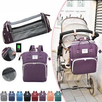 Сумка для подгузников, новая складная сумка для кроватки, портативный рюкзак для мамы большой емкости, легкая сумка для мамы и ребенка на выход