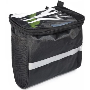Сумки на руль, передняя сумка для велосипеда 22x16x13,5 см, 840D, нейлоновая тканевая корзина, сумки для хранения для горных шоссейных велосипедов, практичные