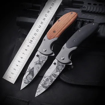 Тактический портативный нож для кемпинга из нержавеющей стали 3CR, напечатанный 3D-распылителем, лезвие для выживания в приключениях высокой твердости, Острый охотничий нож